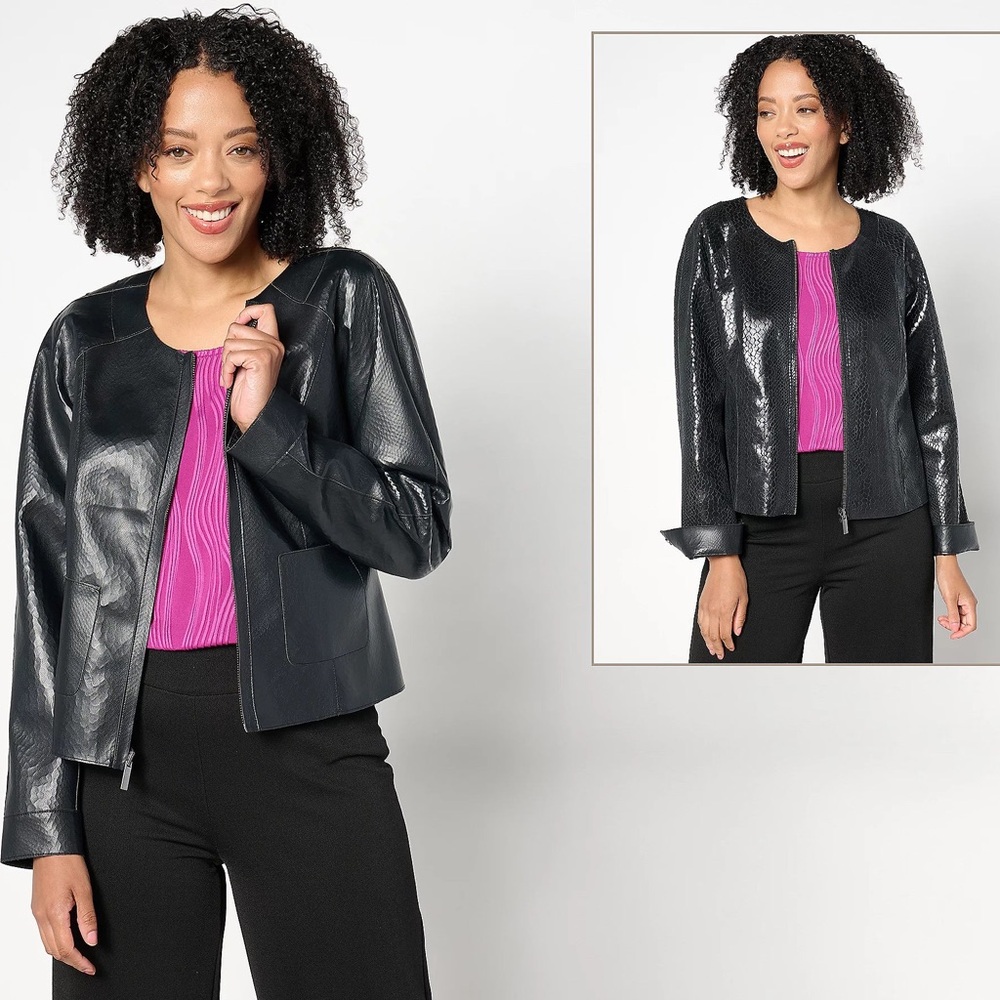 Attitudes by Renee Renee's Reversible Faux Leather Jacket, NWT